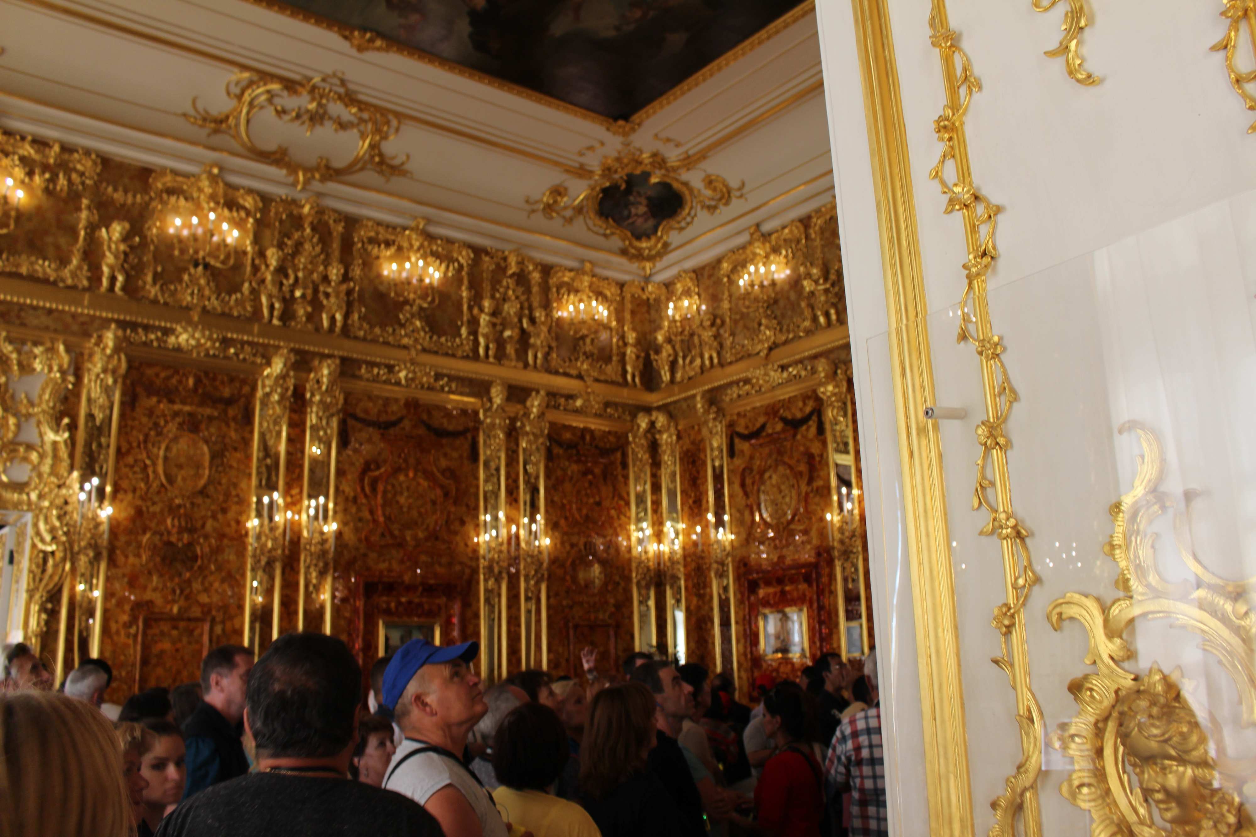 View into the reconstructed Amber Room